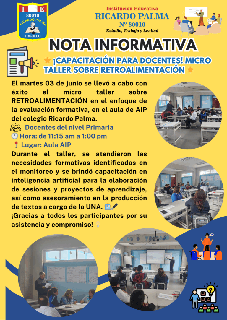 NOTA INFORMATIVA MICRO TALLER PRIMARIA